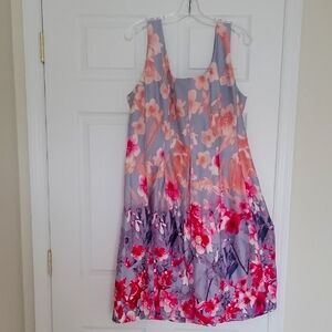 Nine West Pink and Purple Sleeveless Sundress Casual